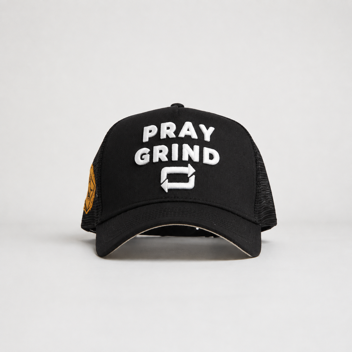 Pray Grind Repeat- Signature Series Black Mesh Snap-Back